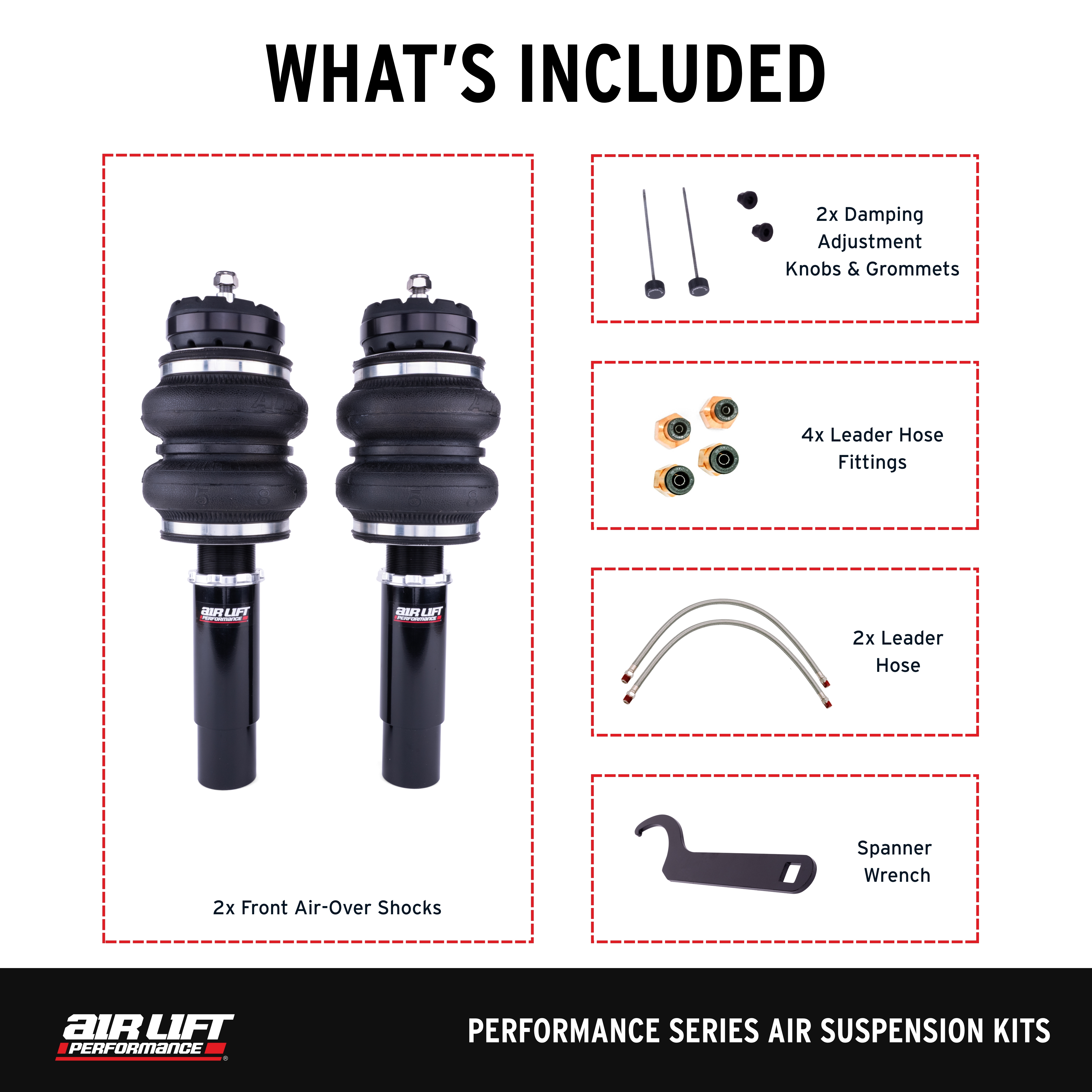 Air Lift Performance 76005 Air Lift Performance Front Air Spring Suspension Kit